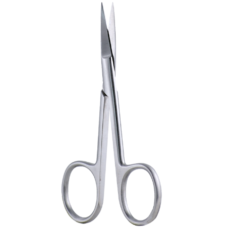 Iris Scissors Long Curved 115mm Long (Stainless Steel), Disposable and  Reusable Animal Feeding Needles