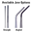 Available with straight or angled jaws