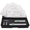 Kit includes 2 handle, 4 sterile tips, batteries and 1 foam-lined case