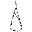 Plier style spring handles used for precise suturing