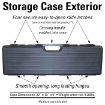 Rugged storage case with four sliding locks and smooth long lasting hinges