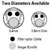 3.4mm and 2.8mm tube diameters available